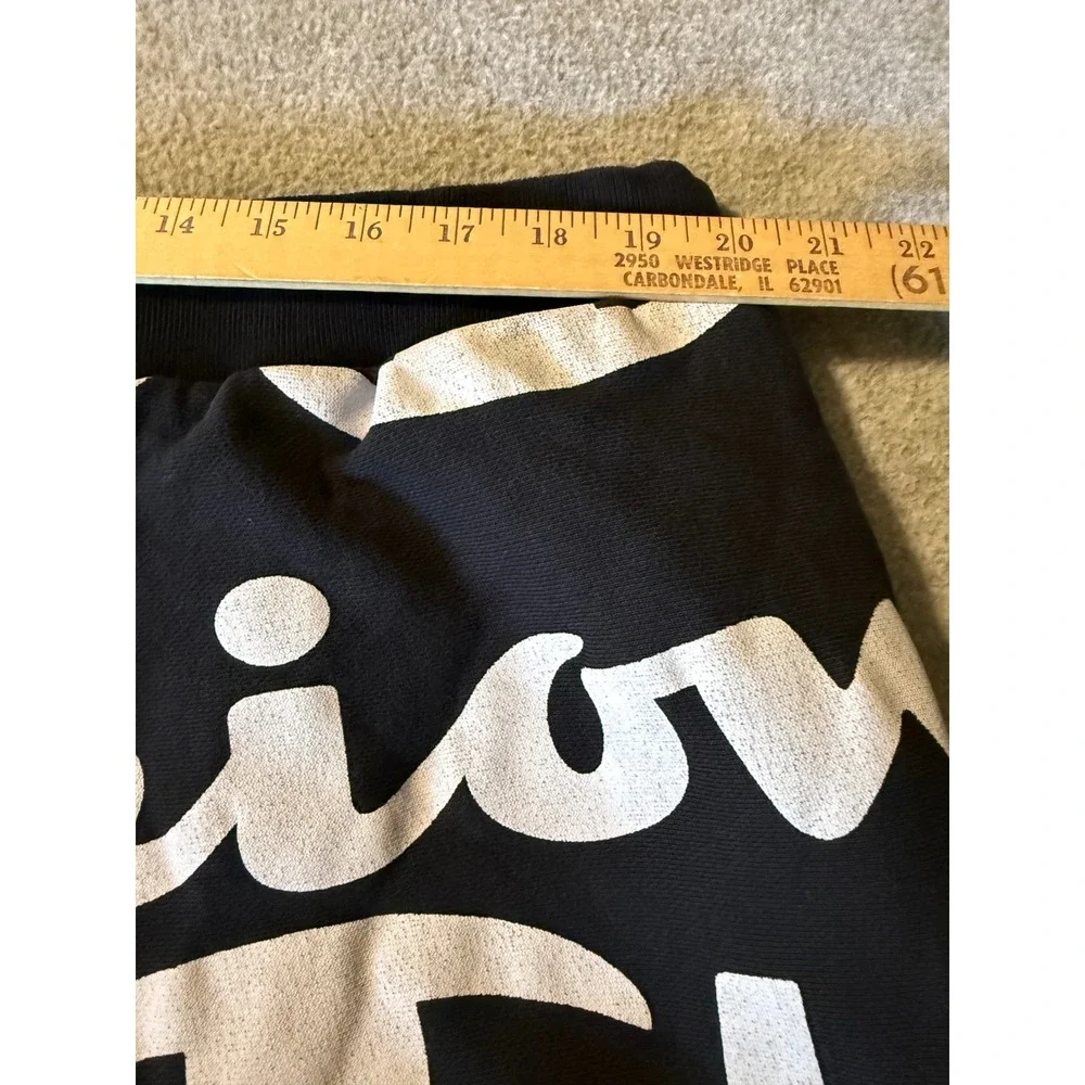 Champion LIFE Reverse Weave Shorts Mens 3XL Black All Over Script Logo Print